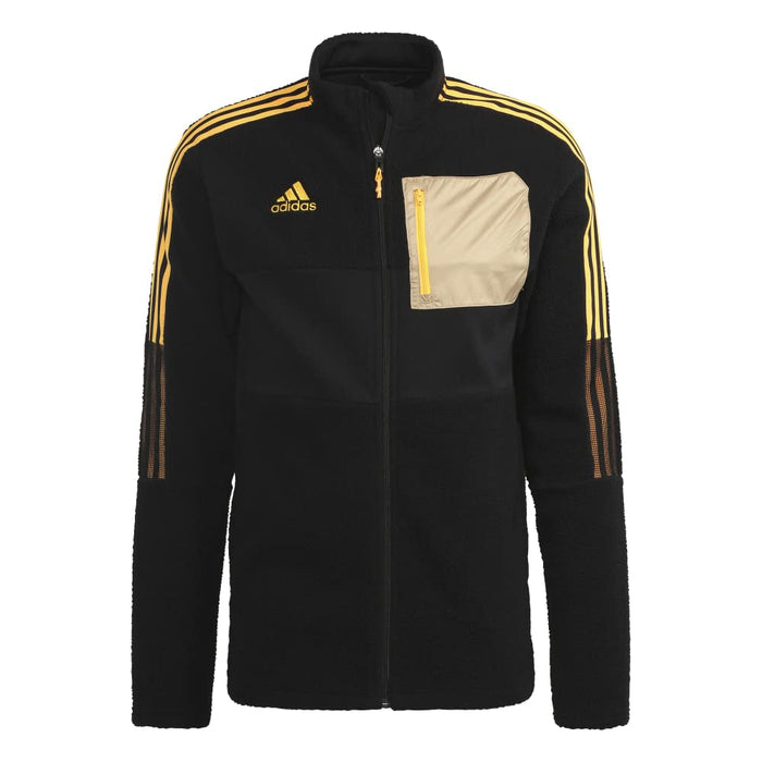 adidas Men's Tiro Winterized Sherpa Athletic Jacket, Black