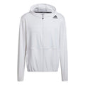 adidas mens Training All Oversize Printed Hooded Jacket White