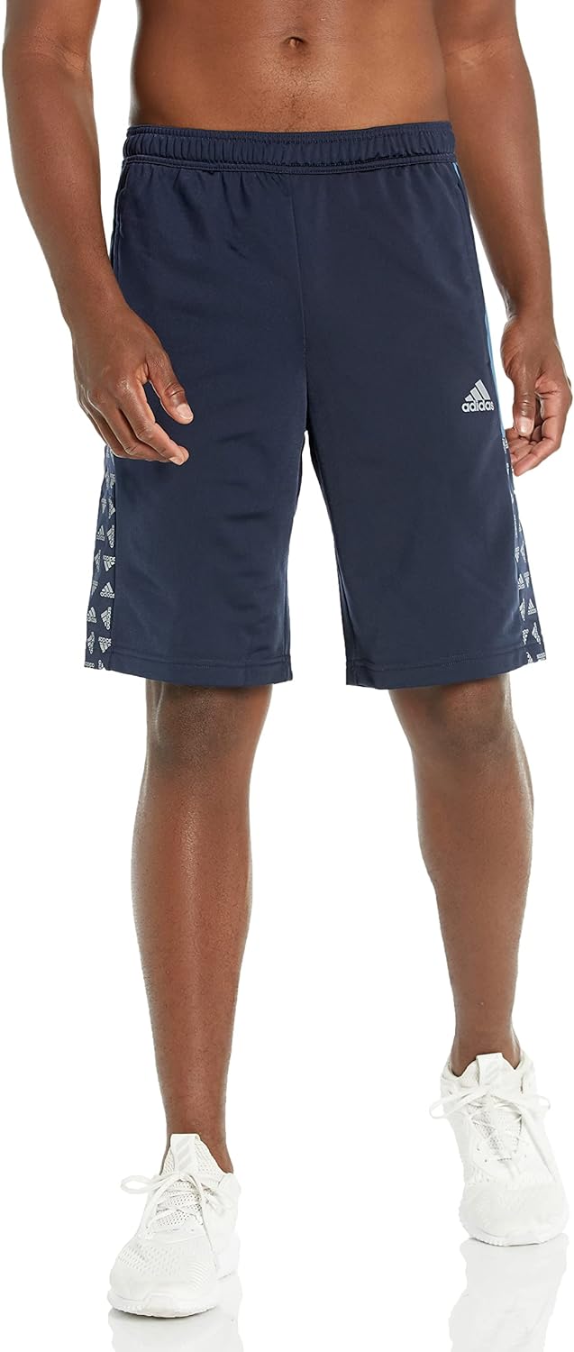 adidas Mens Warm-Up Tricot Regular Badge of Sport Shorts Legend Ink