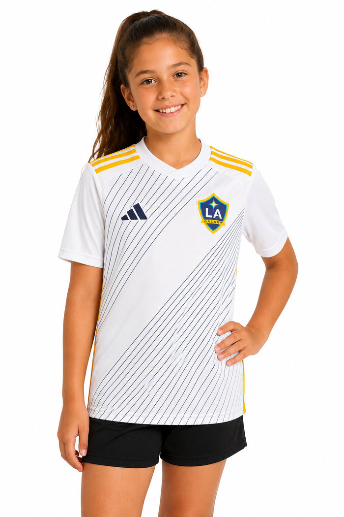 adidas MLS LA Galaxy, Youth Juniors Home Replica White Jersey