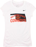 Nike NCAA Big Girls Youth Oklahoma State Cowboys Outline Tee, White