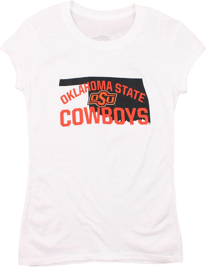 Nike NCAA Big Girls Youth Oklahoma State Cowboys Outline Tee, White