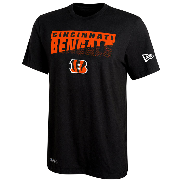 New Era NFL Men's Scoreboard Short Sleeve Poly Dri-tek Tee Bengals Black