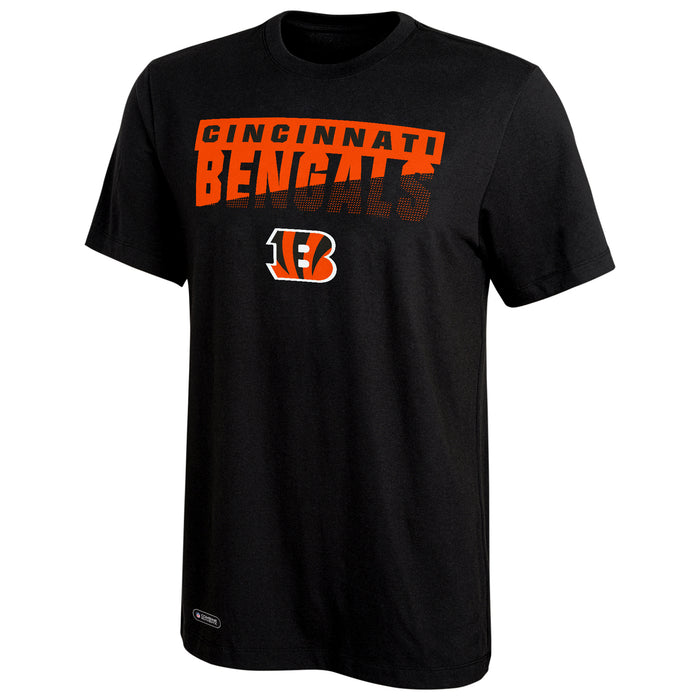 New Era NFL Men's Scoreboard Short Sleeve Poly Dri-tek Tee Bengals Black