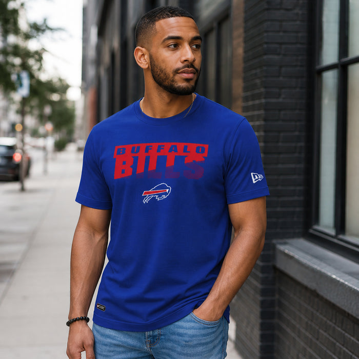 New Era NFL Men's Scoreboard Short Sleeve Poly Dri-tek Tee Bills Royal