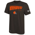 New Era NFL Men's Scoreboard Short Sleeve Poly Dri-tek Tee Browns Brown Suede