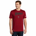 New Era NFL Men's Scoreboard Short Sleeve Poly Dri-tek Tee Buccaneers Dark Red
