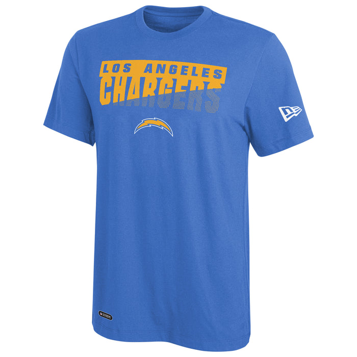 New Era NFL Men's Scoreboard Short Sleeve Poly Dri-tek Tee Chargers Airforce Blue