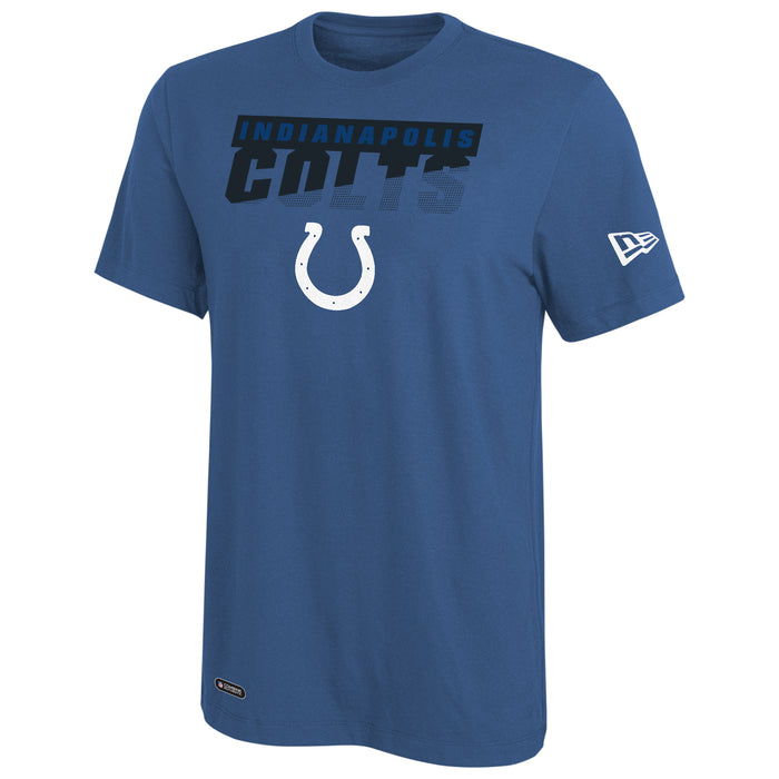 New Era NFL Men's Scoreboard Short Sleeve Poly Dri-tek Tee Colts Speed Blue
