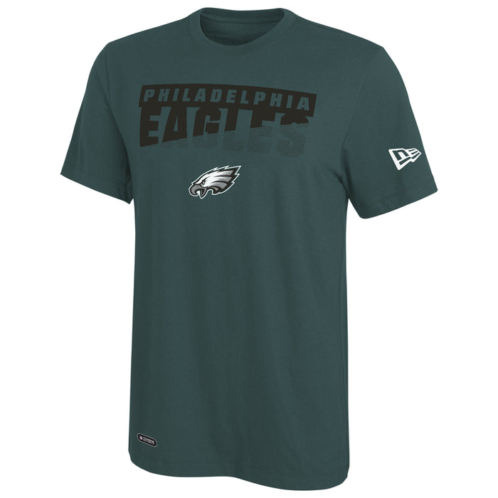 New Era NFL Men's Scoreboard Short Sleeve Poly Dri-tek Tee Eagles Eagle Green
