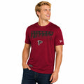 New Era NFL Men's Scoreboard Short Sleeve Poly Dri-tek Tee Falcons Dark Red