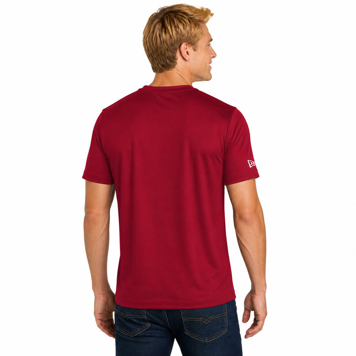 New Era NFL Men's Scoreboard Short Sleeve Poly Dri-tek Tee Falcons Dark Red