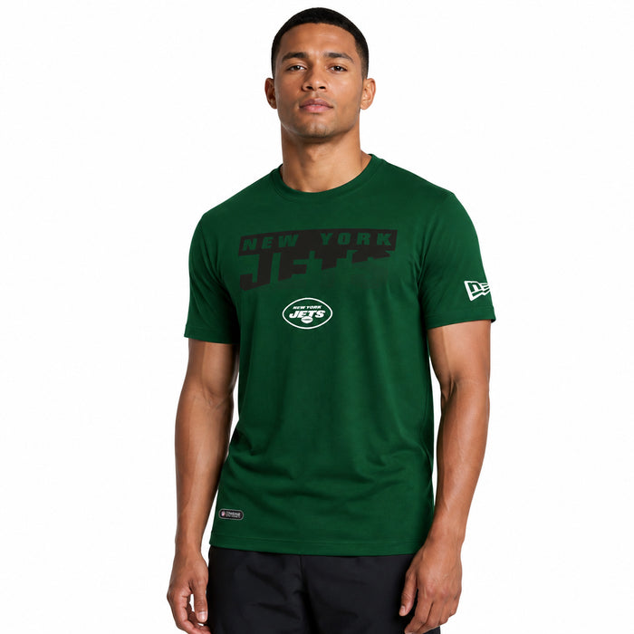 New Era NFL Men's Scoreboard Short Sleeve Poly Dri-tek Tee Jets Sport Green