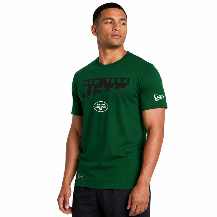 New Era NFL Men's Scoreboard Short Sleeve Poly Dri-tek Tee Jets Sport Green