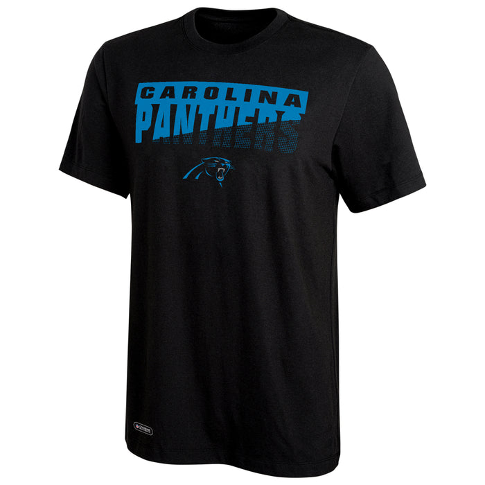 New Era NFL Men's Scoreboard Short Sleeve Poly Dri-tek Tee Panthers Black