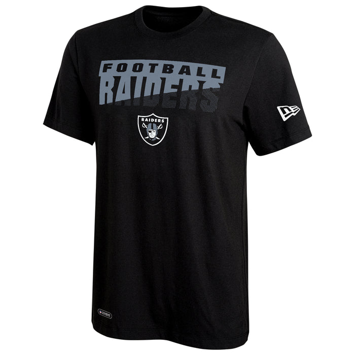 New Era NFL Men's Scoreboard Short Sleeve Poly Dri-tek Tee Raiders Black