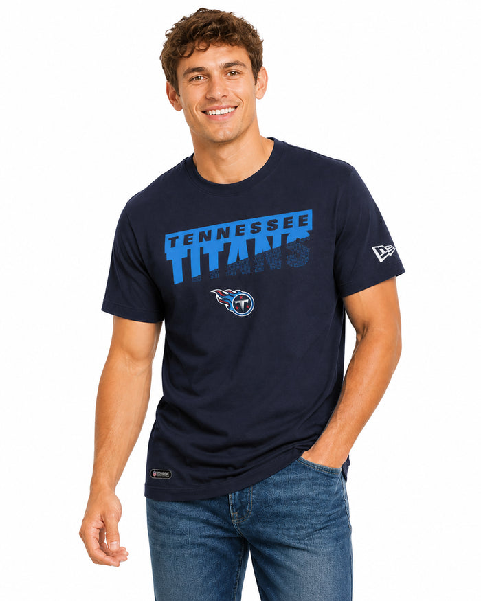 New Era NFL Men's Scoreboard Short Sleeve Poly Dri-tek Tee Titans Navy