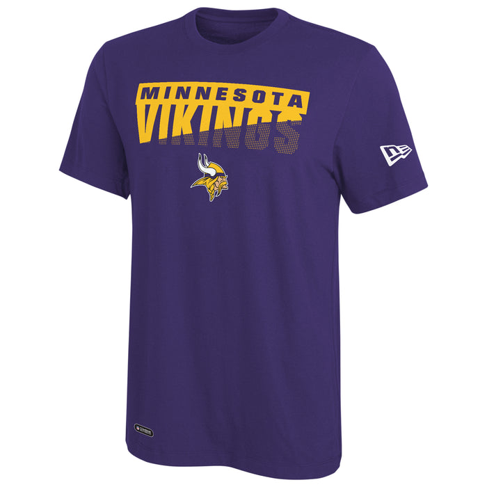 New Era NFL Men's Scoreboard Short Sleeve Poly Dri-tek Tee Vikings Purple