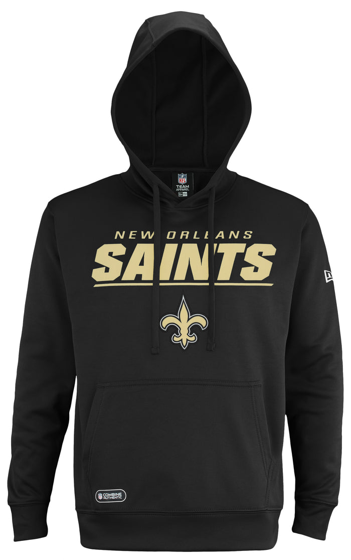 New Era NFL Men's Stated Pullover Hoodie New Orleans Saints Black