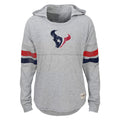 NFL Youth Girls Campus Slouch Hooded Shirt, Houston Texans Grey