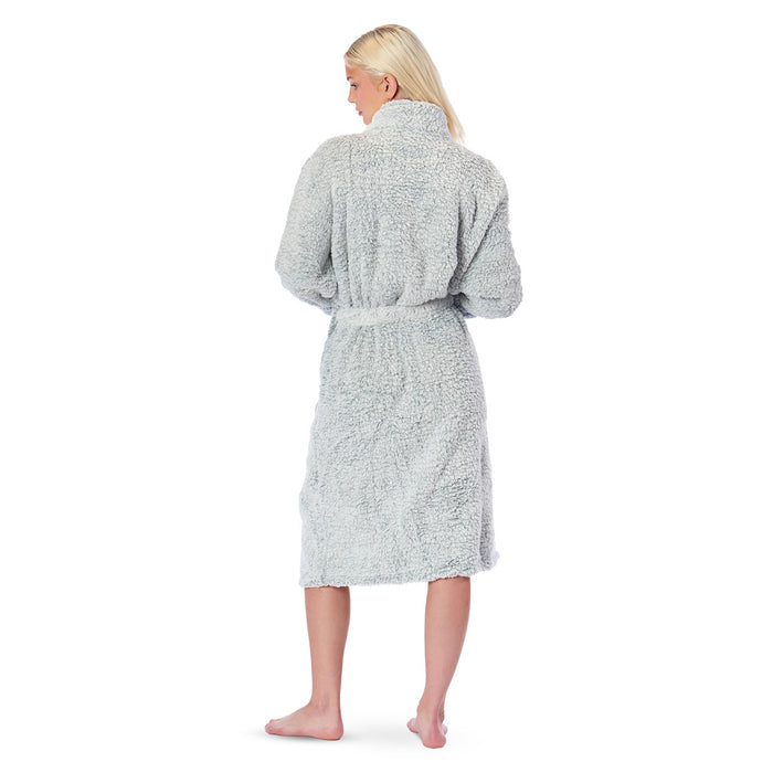 Northwest NFL New Orleans Saints Women's Sherpa Bath Robe, 25" x 47", Gray
