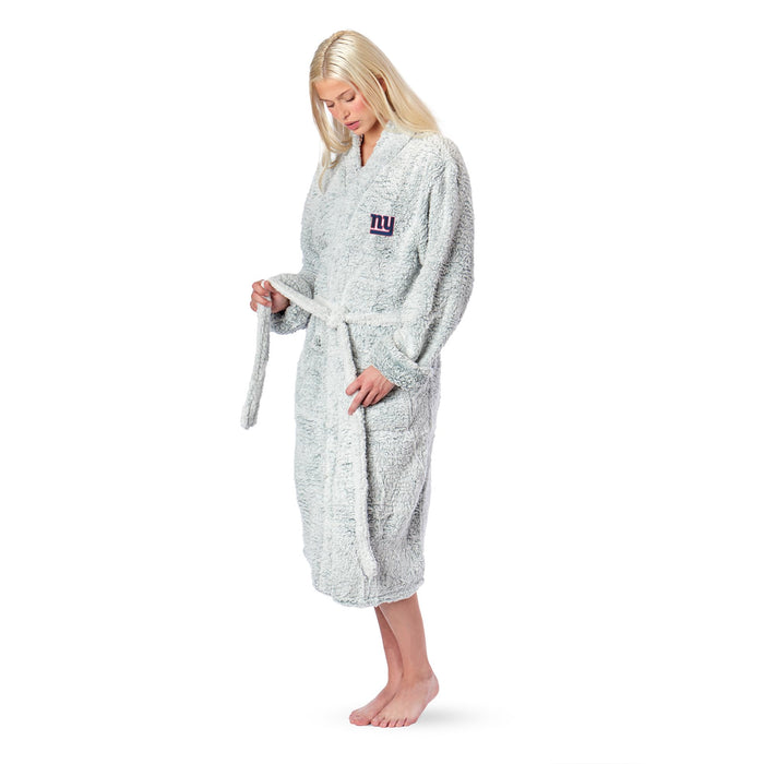 Northwest NFL New York Giants Women's Sherpa Bath Robe, 25" x 47", Gray