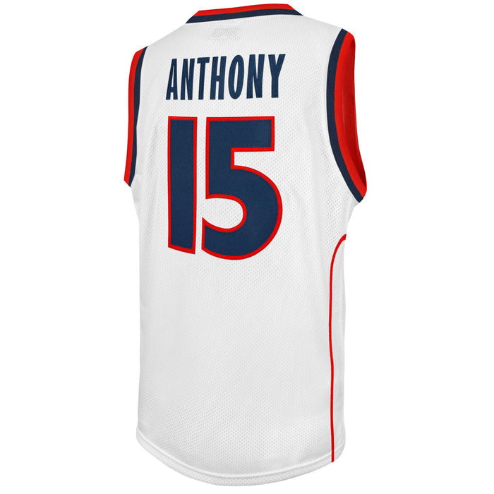 Original Retro Brand NCAA Men's Syracuse Orange #15 Carmelo Anthony Tackle Twill Jersey, White
