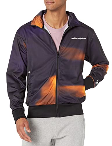 adidas Originals Men's Graphics Y2k Track Top Black/Orange Rush
