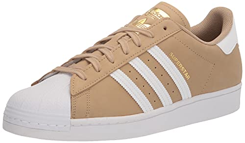 adidas Originals Men's Superstar Sneaker, Beige Tone/White/Gold Metallic