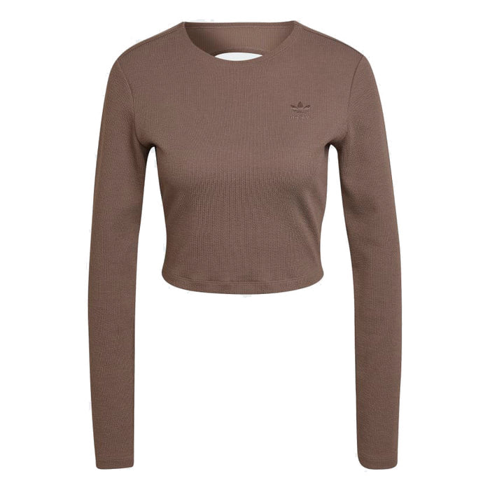 Adidas Originals Women's Long Sleeve Tee, Trace Brown