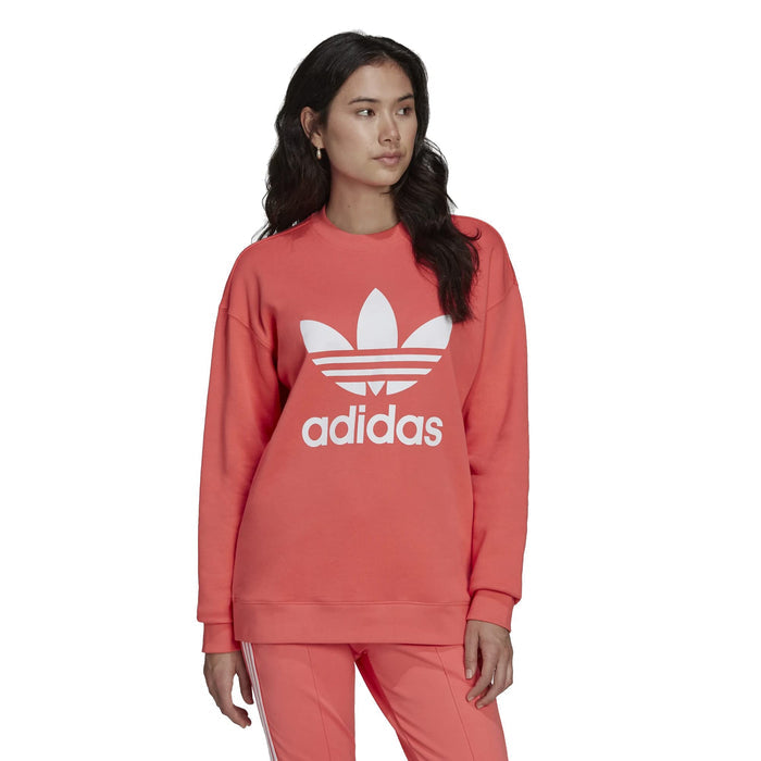 adidas Originals Womens Trefoil Crew Sweatshirt, Semi Turbo