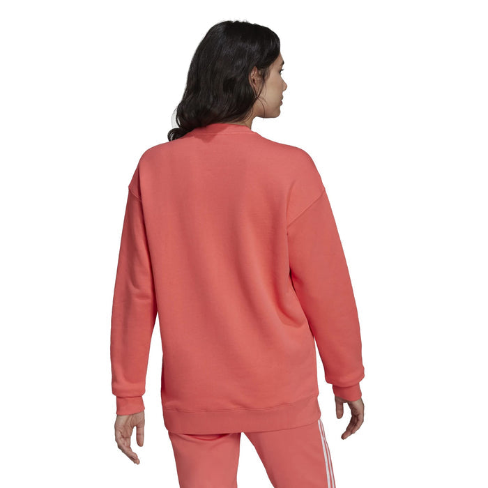 adidas Originals Womens Trefoil Crew Sweatshirt, Semi Turbo