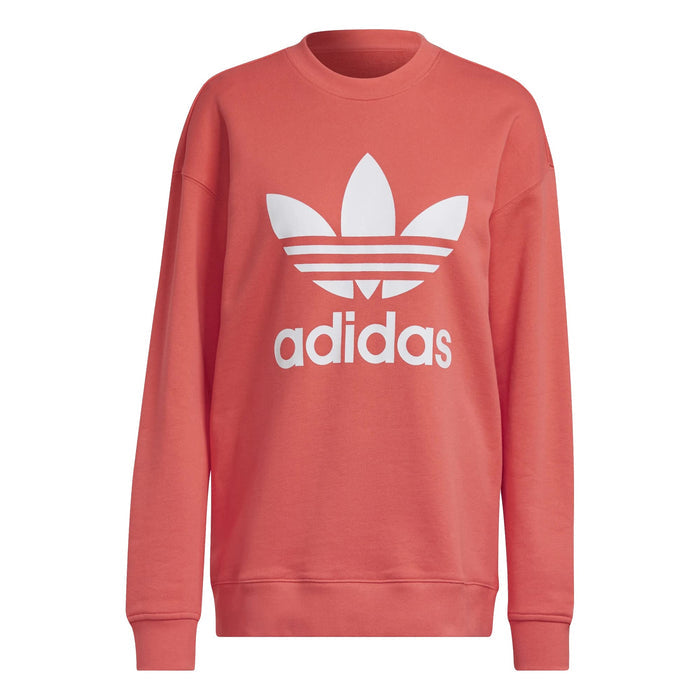 adidas Originals Womens Trefoil Crew Sweatshirt, Semi Turbo