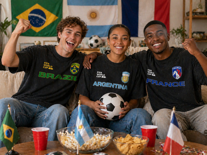 Outerstuff FIFA Team Men's France Nations United Mineral Wash Tee Embroidered