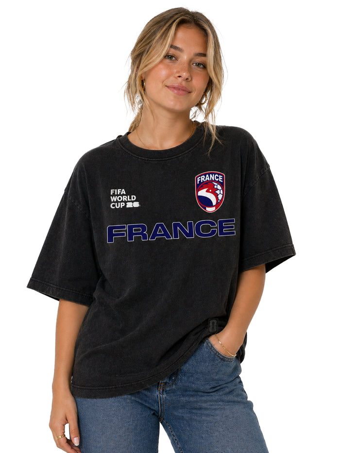Outerstuff FIFA Team Men's France Nations United Mineral Wash Tee Embroidered