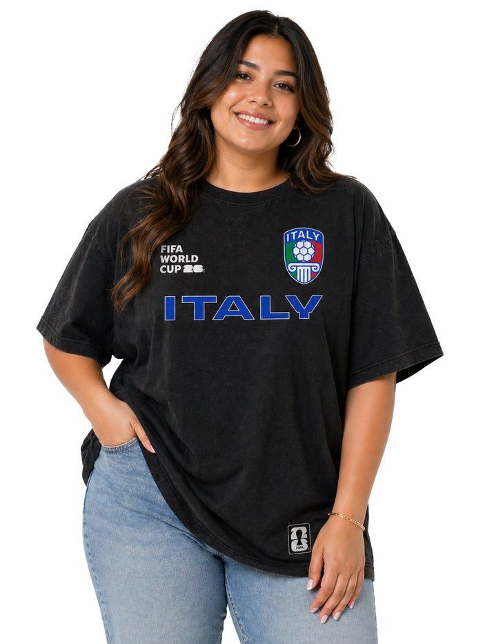 Outerstuff FIFA Team Men's Italy Nations United Mineral Wash Tee Embroidered