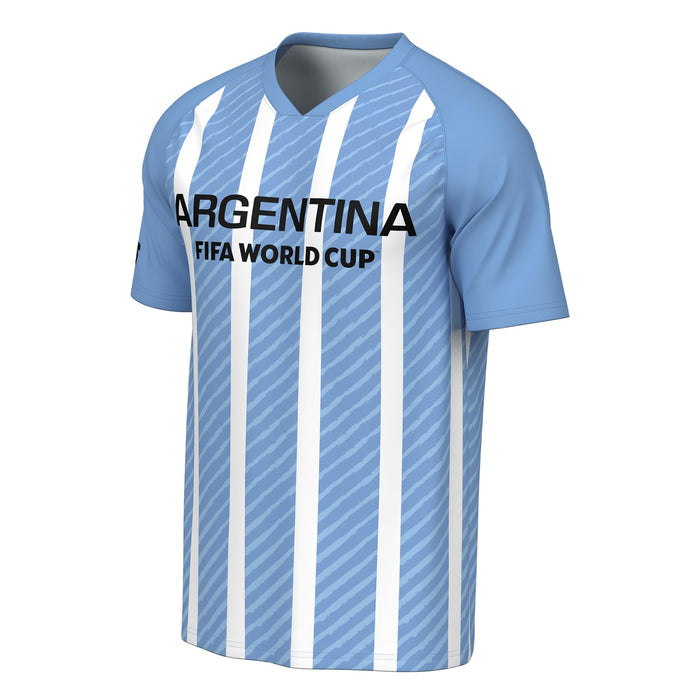 Outerstuff FIFA World Cup 2026 Mens Short Sleeve Sublimated Soccer Fashion Top,Argentina