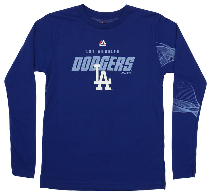 Outerstuff MLB Los Angeles Dodgers Boys Youth Crack of The Bat Long and Short Sleeve T-Shirt Combo Pack
