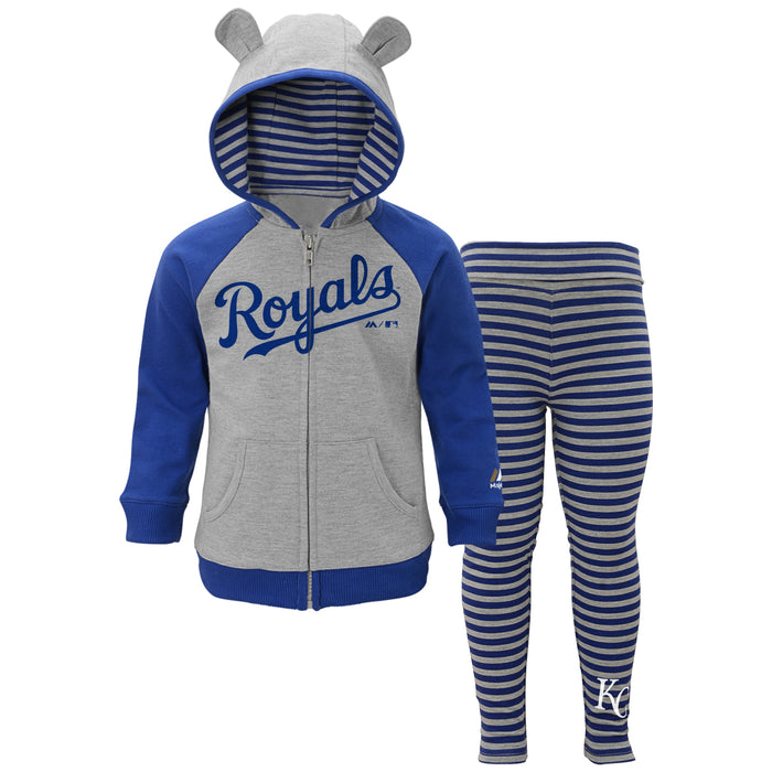 Outerstuff MLB Toddlers Great Catch Full Zip Hoodie and Pant Set, Kansas City Royals