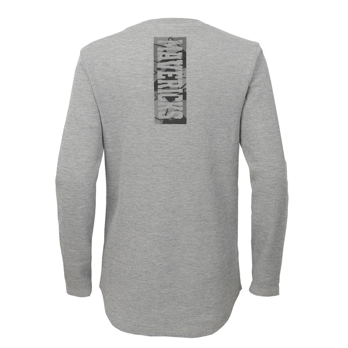 Outerstuff NBA Boys Dallas Mavericks Black Out Long Sleeve Waffle Knit