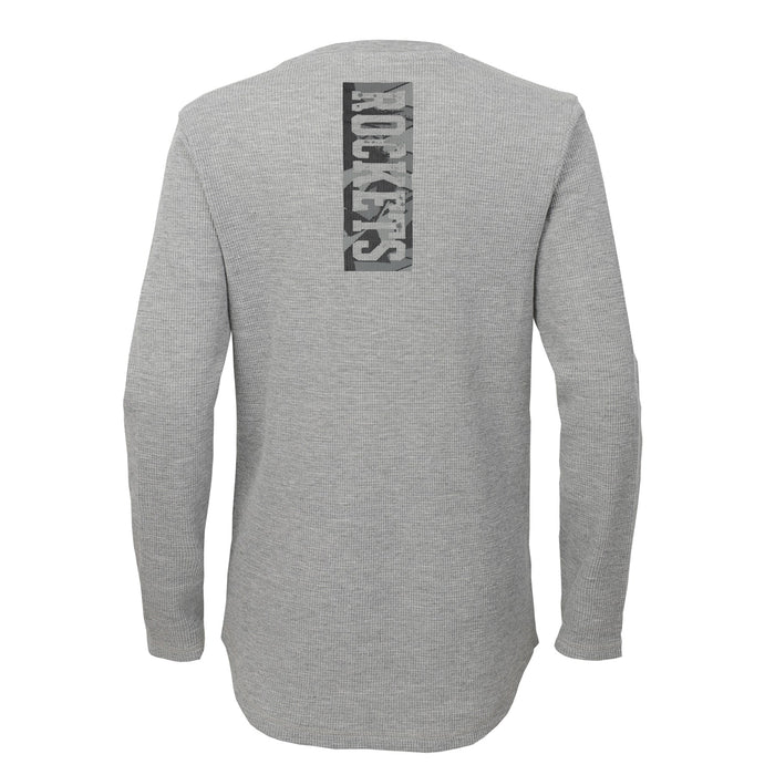Outerstuff NBA Boys Houston Rockets Black Out Long Sleeve Waffle Knit