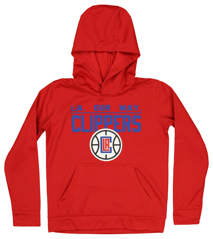 Outerstuff NBA Boys Youth Los Angeles Clippers Pacesetter Hoodie, Red