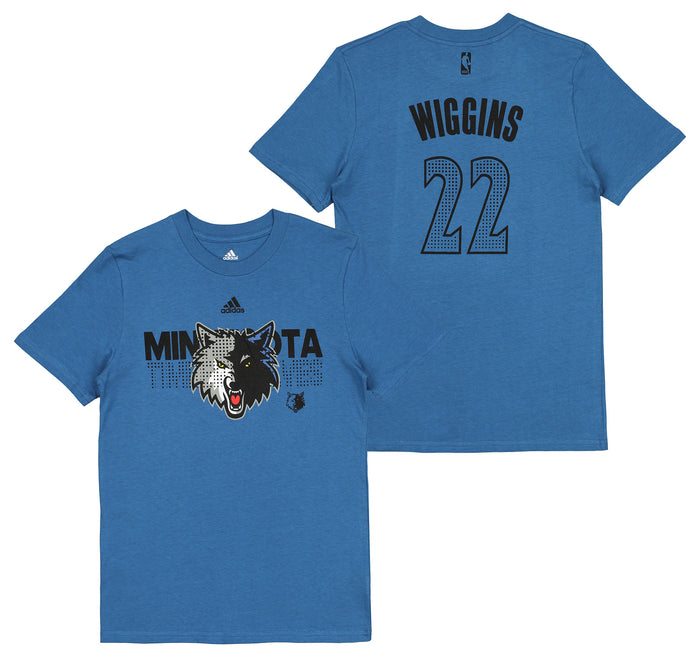 Outerstuff NBA Boys Youth Minnesota Timberwolves Andrew Wiggins #22 Blue Short Sleeve Player T-Shirt