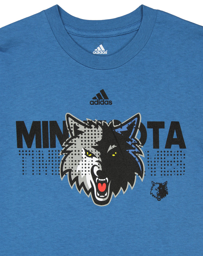 Outerstuff NBA Boys Youth Minnesota Timberwolves Andrew Wiggins #22 Blue Short Sleeve Player T-Shirt