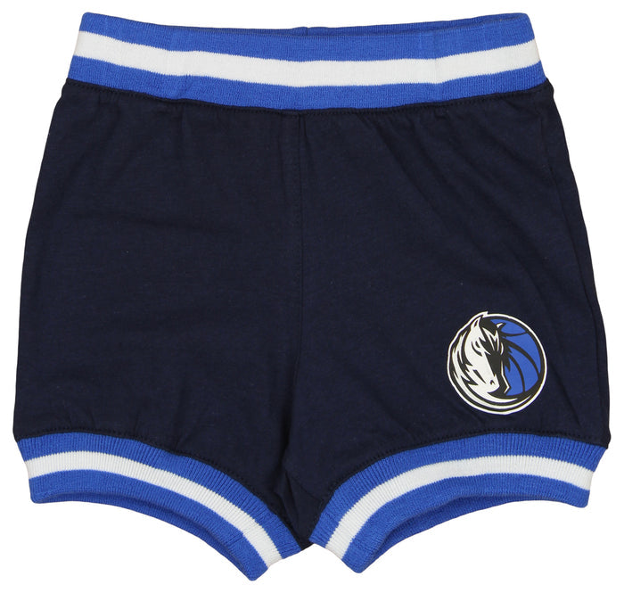 Outerstuff NBA Dallas Mavericks Infants Short Sleeve Creeper Bodysuit, Shorts, and Headband Set