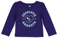 Outerstuff NBA Girls Toddlers 2t-4t Love Team Cotton Long Sleeve Tee, Charlotte Hornets