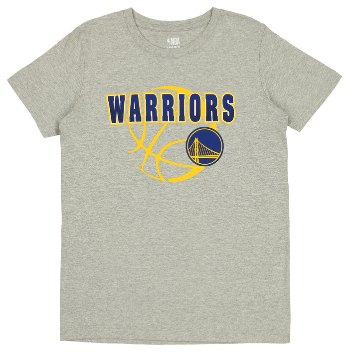 Outerstuff NBA Golden State Warriors Boys Heather Gray Team Logo Short Sleeve T-Shirt