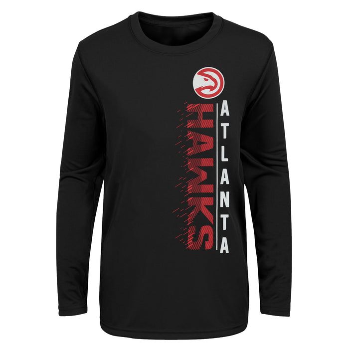 Outerstuff NBA Youth Boys Performance Long and Short Sleeve T-Shirt Combo, Atlanta Hawks
