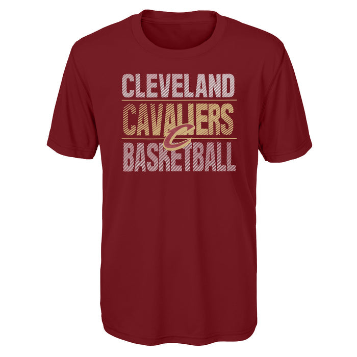 Outerstuff NBA Youth Boys Performance Long and Short Sleeve T-Shirt Combo, Cleveland Cavaliers