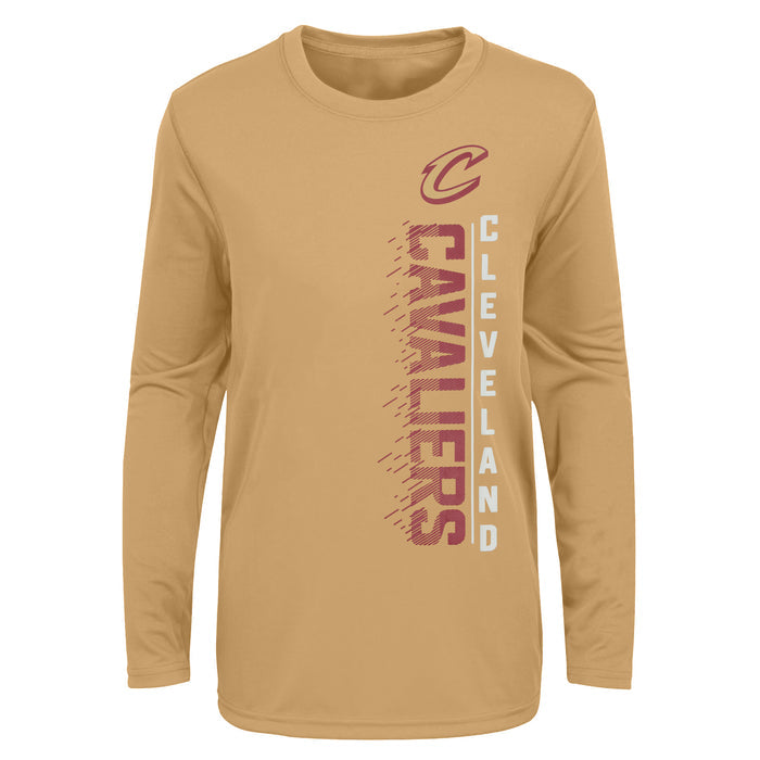 Outerstuff NBA Youth Boys Performance Long and Short Sleeve T-Shirt Combo, Cleveland Cavaliers